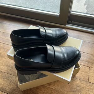Michael Kors Black Leather Loafers